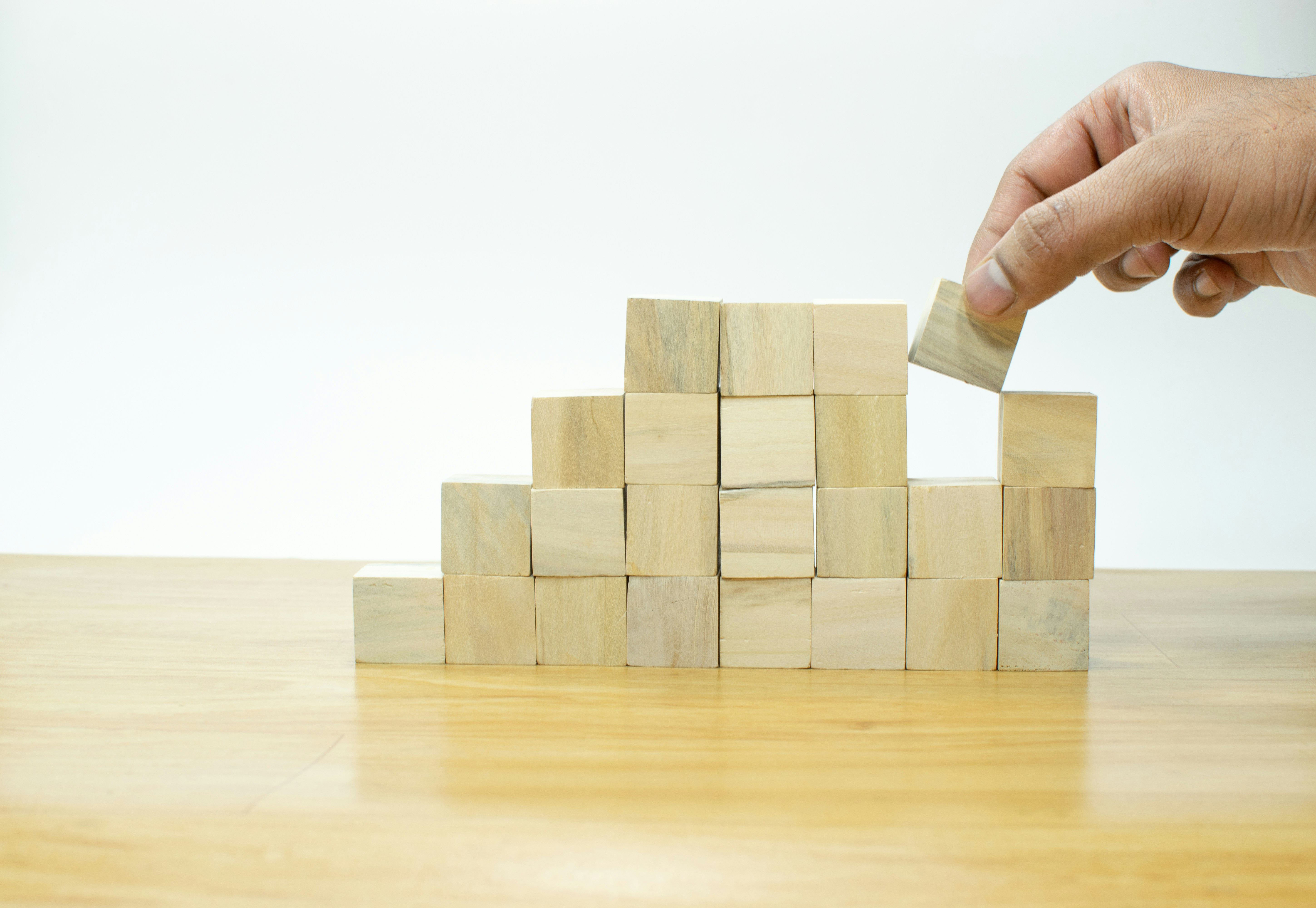 Building blocks representing life skills development